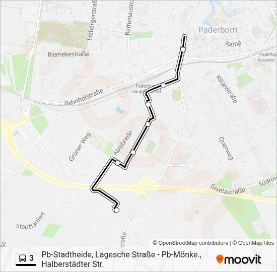 3 Bus Line Map