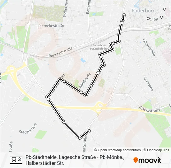 3 Bus Line Map