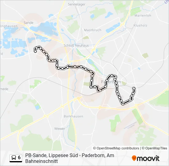 6 Bus Line Map
