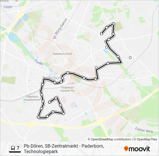 7 Bus Line Map