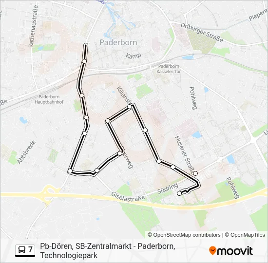 7 Bus Line Map