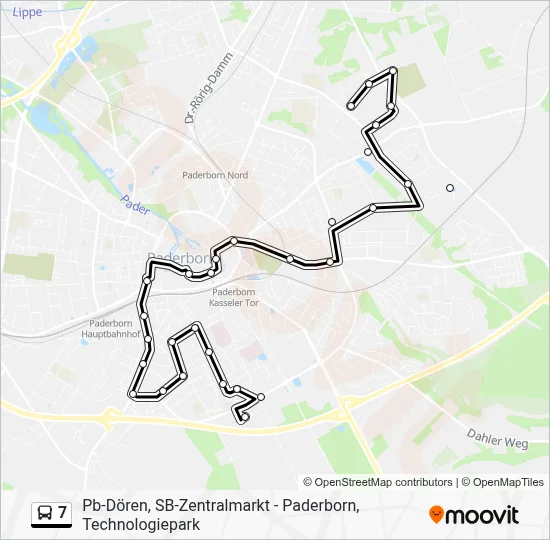 Buslinie 7 Karte