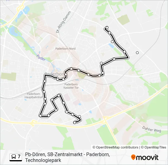 7 Bus Line Map