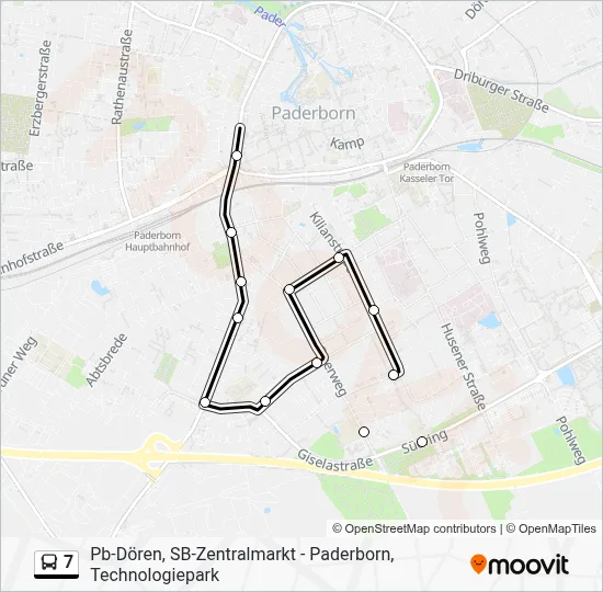 7 Bus Line Map