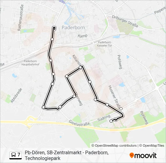 7 Bus Line Map
