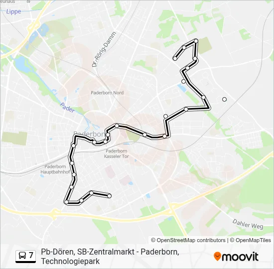 7 Bus Line Map
