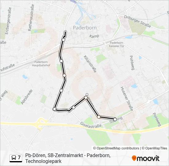 7 Bus Line Map