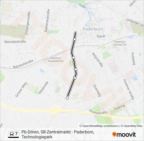 7 Bus Line Map