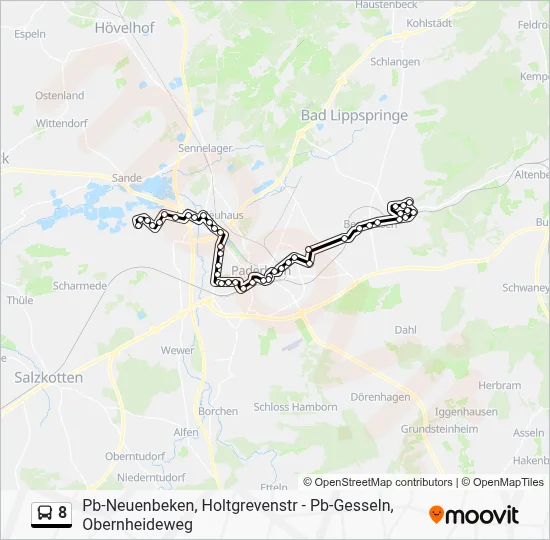8 Bus Line Map
