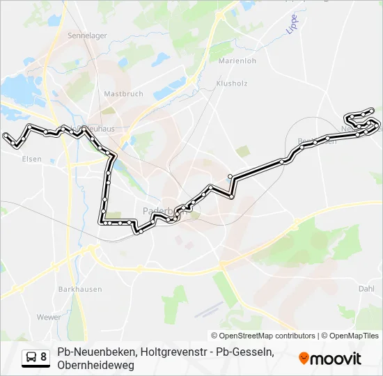 8 Bus Line Map