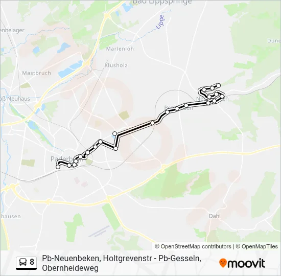8 Bus Line Map