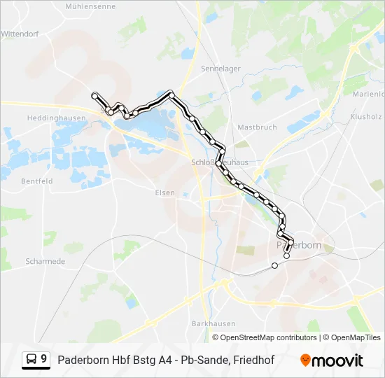 9 Bus Line Map