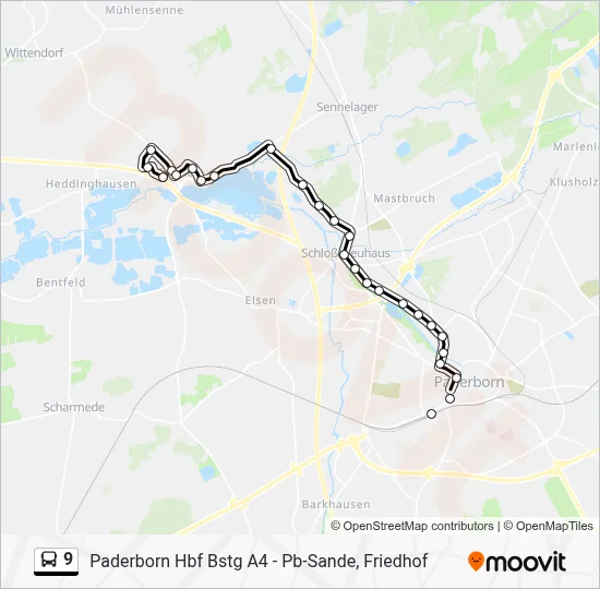 9 Bus Line Map