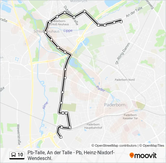 10 Bus Line Map
