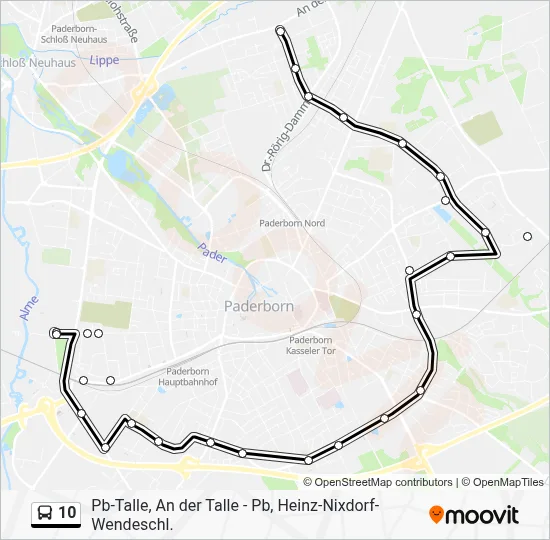 10 Bus Line Map