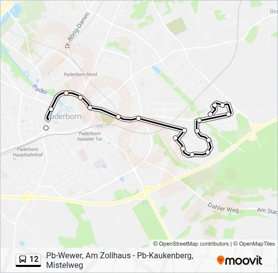 12 Bus Line Map