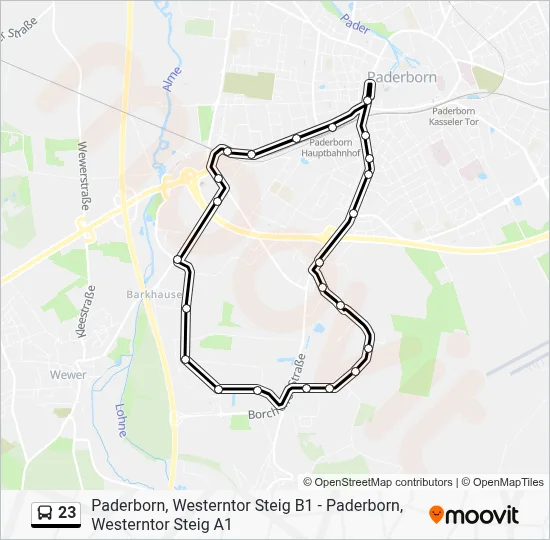 23 Bus Line Map