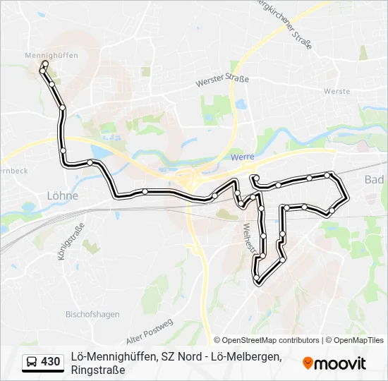 430 Bus Line Map