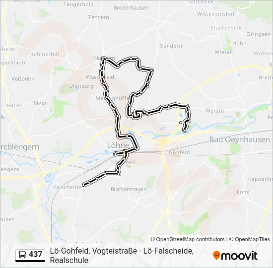 437 Bus Line Map