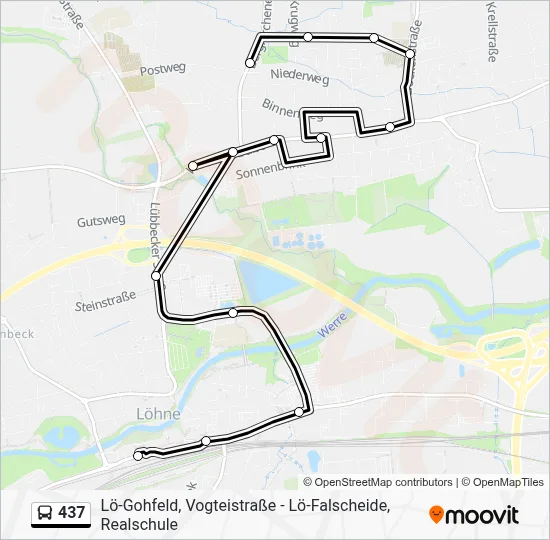 437 Bus Line Map