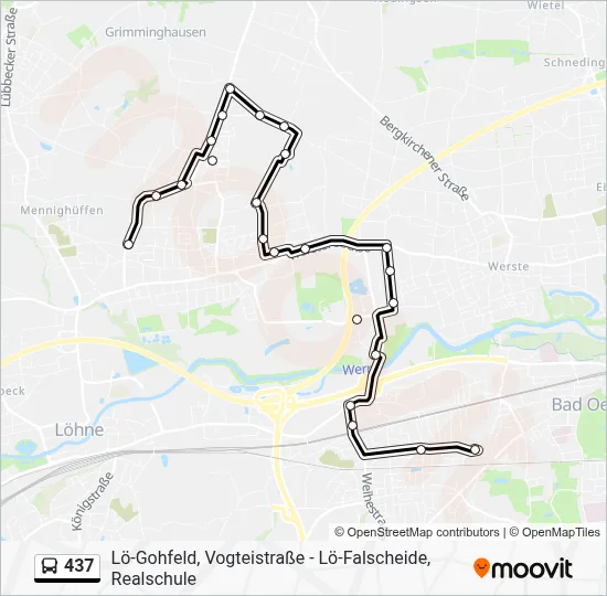437 Bus Line Map