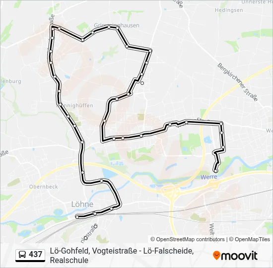 437 Bus Line Map