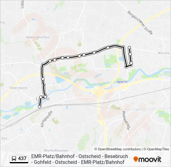 437 Bus Line Map