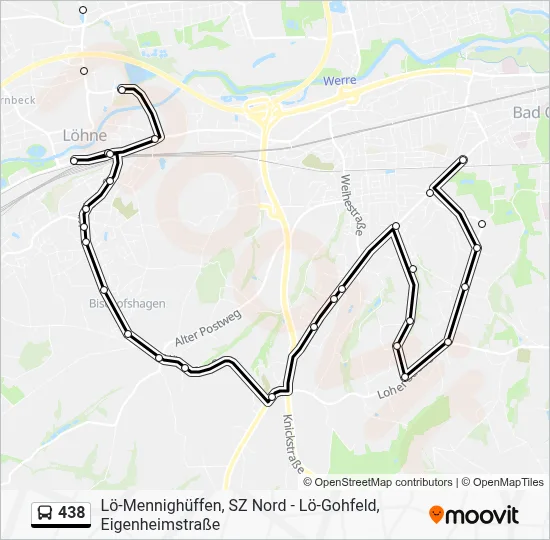 438 Bus Line Map