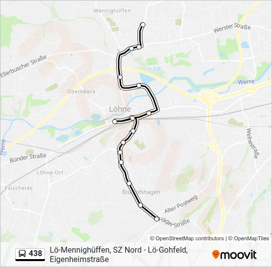 438 Bus Line Map