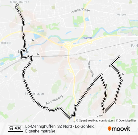 438 Bus Line Map