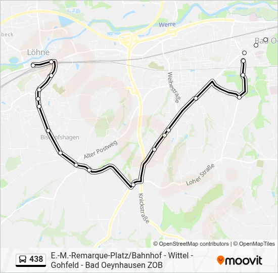 438 Bus Line Map