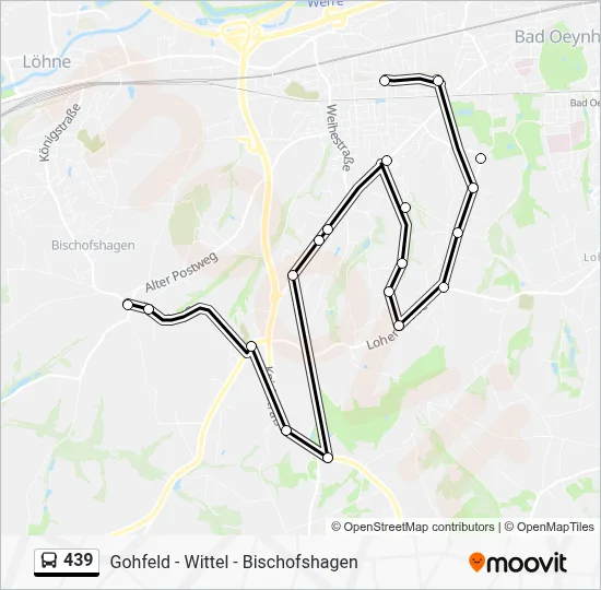 439 Bus Line Map