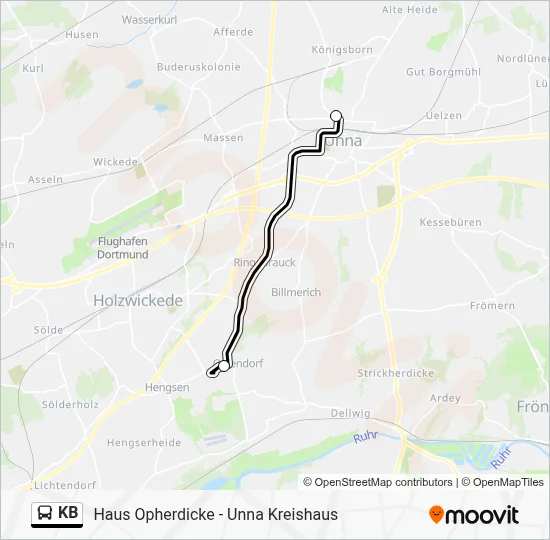 Buslinie KB Karte