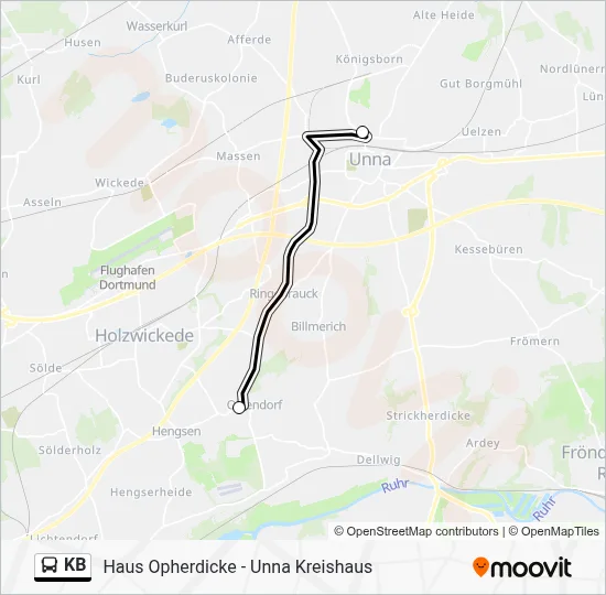 Buslinie KB Karte