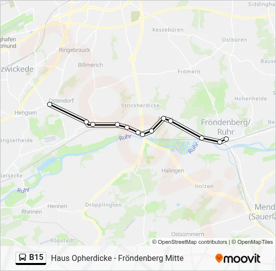 Buslinie B15 Karte