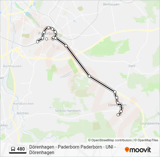 480 Bus Line Map