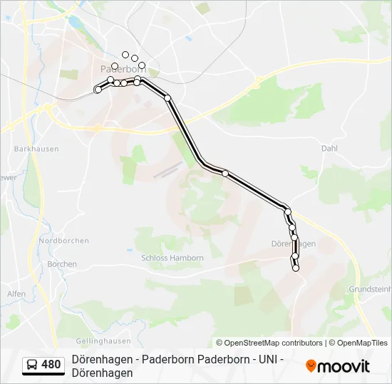 480 Bus Line Map