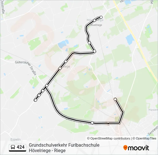 424 Bus Line Map