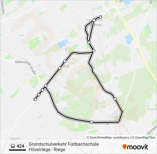 424 Bus Line Map