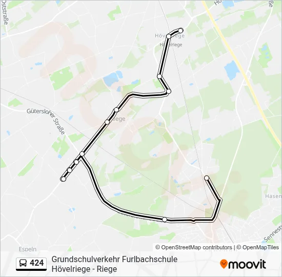 424 Bus Line Map
