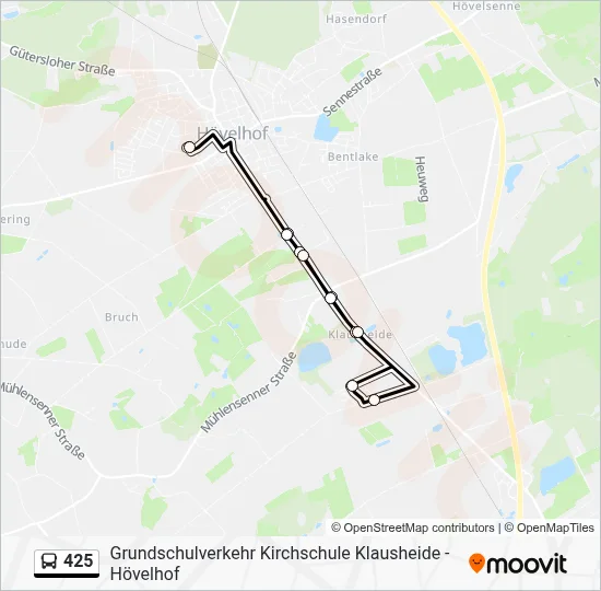 425 Bus Line Map