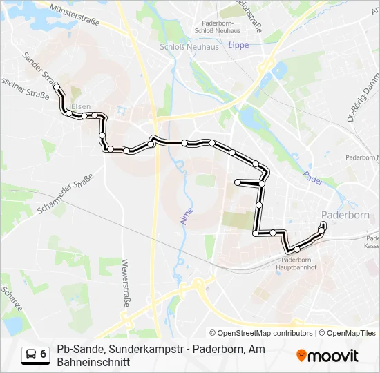 6 Bus Line Map