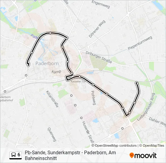 6 Bus Line Map