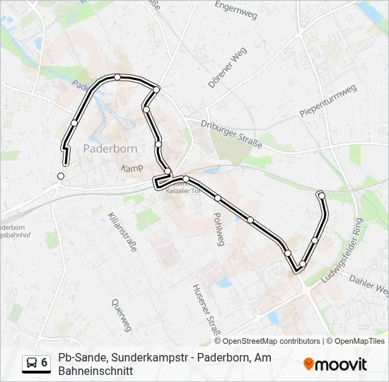 Buslinie 6 Karte