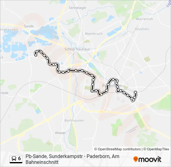 6 Bus Line Map