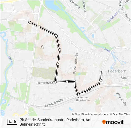 6 Bus Line Map