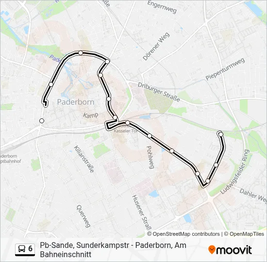 6 Bus Line Map