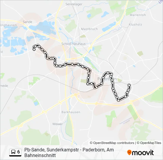 6 Bus Line Map