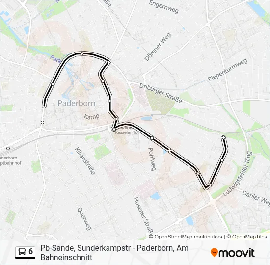 6 Bus Line Map