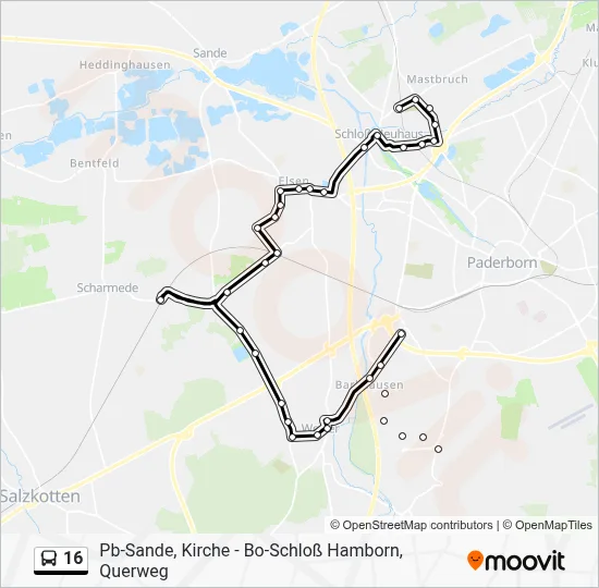 16 Bus Line Map